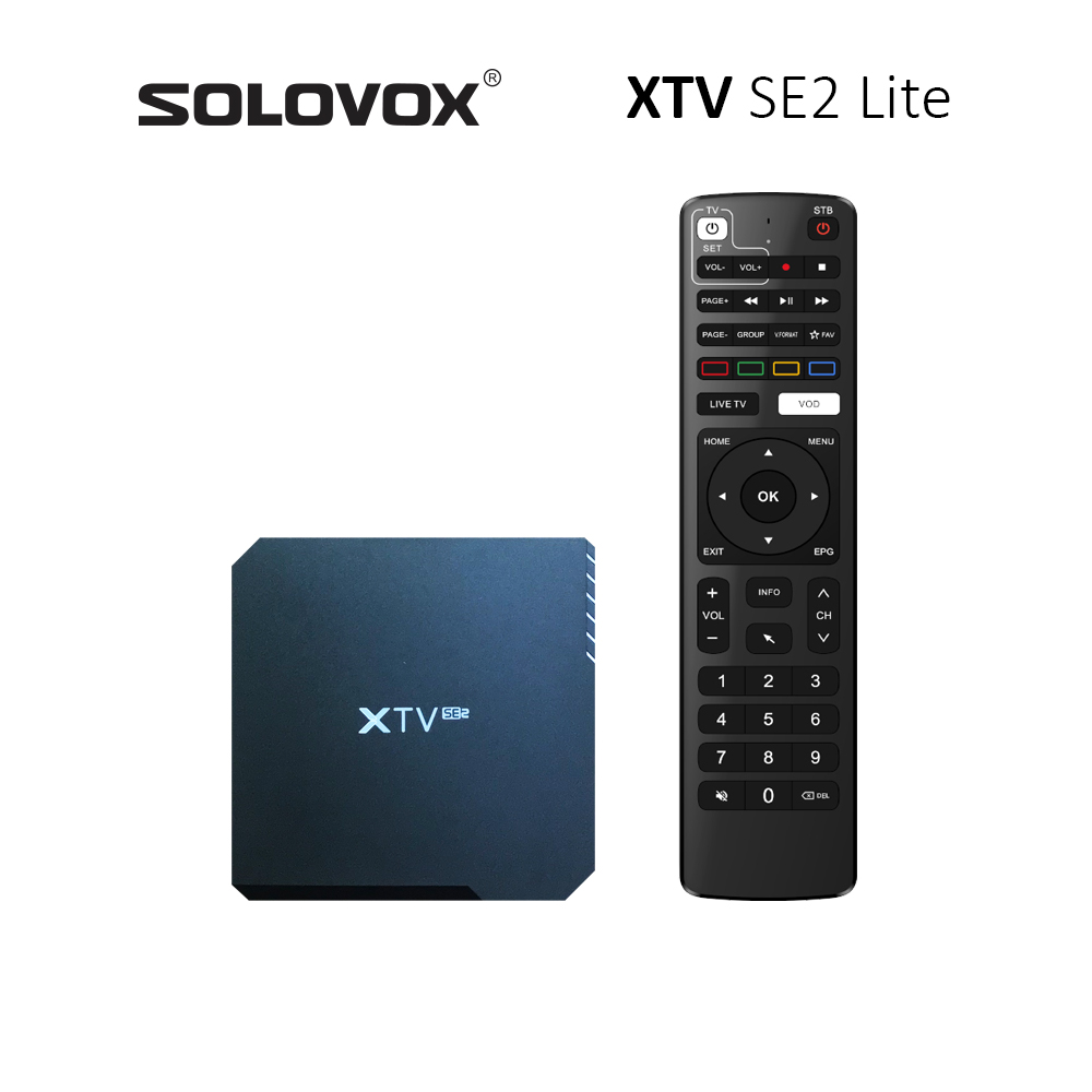 SOLOVOX XTV SE2 Lite Streaming Box Android 11 Stalker Xtream Live TV Decoder SoC S905W2 2G 8G AV1 4K Bluetooth Receiver. 