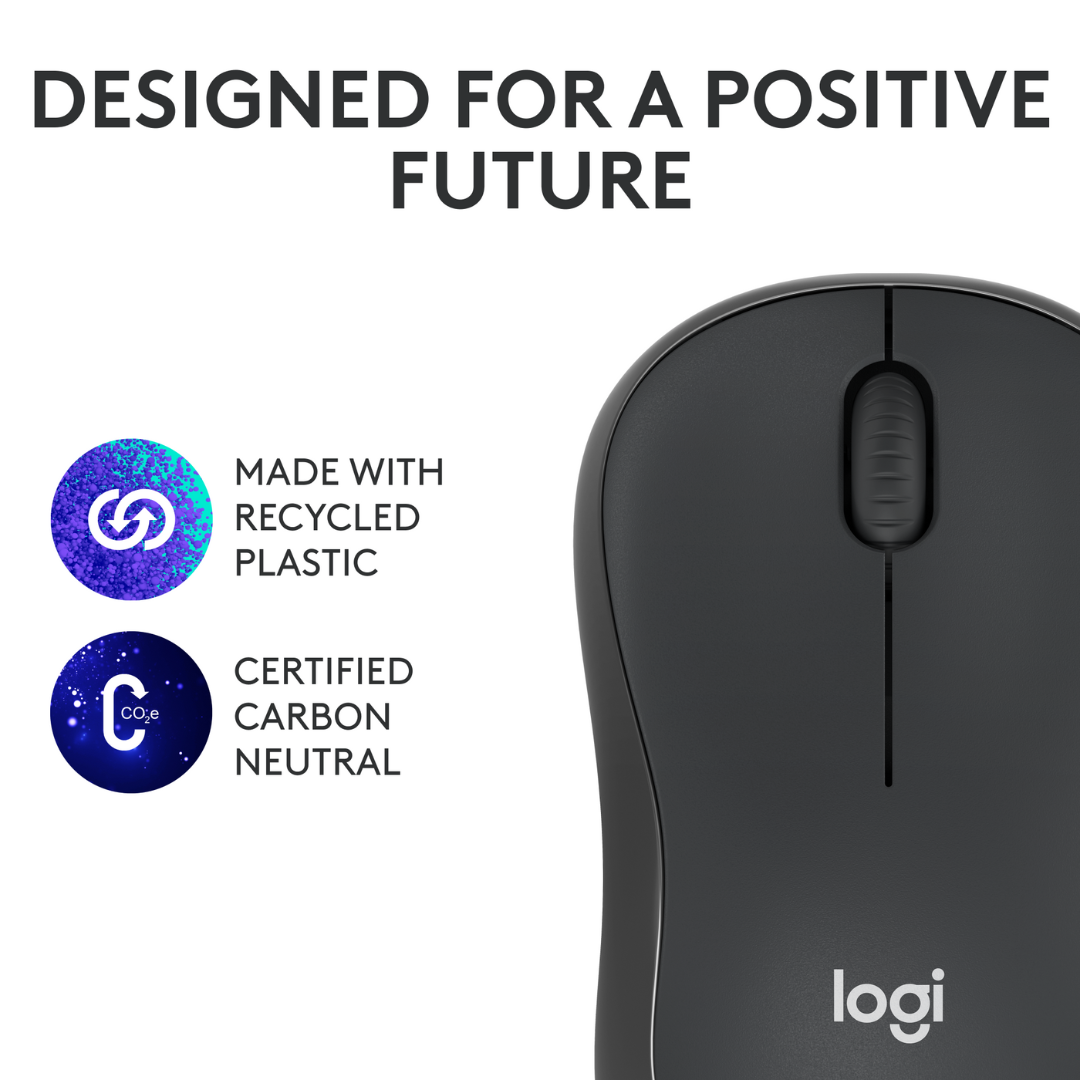 Logitech M240 Silent Bluetooth Mouse, Wireless, Compact, Portable, Smooth Tracking, 18-Month Battery, for Windows, macOS, ChromeOS, Compatible with PC, Mac, Laptop, Tablets. 