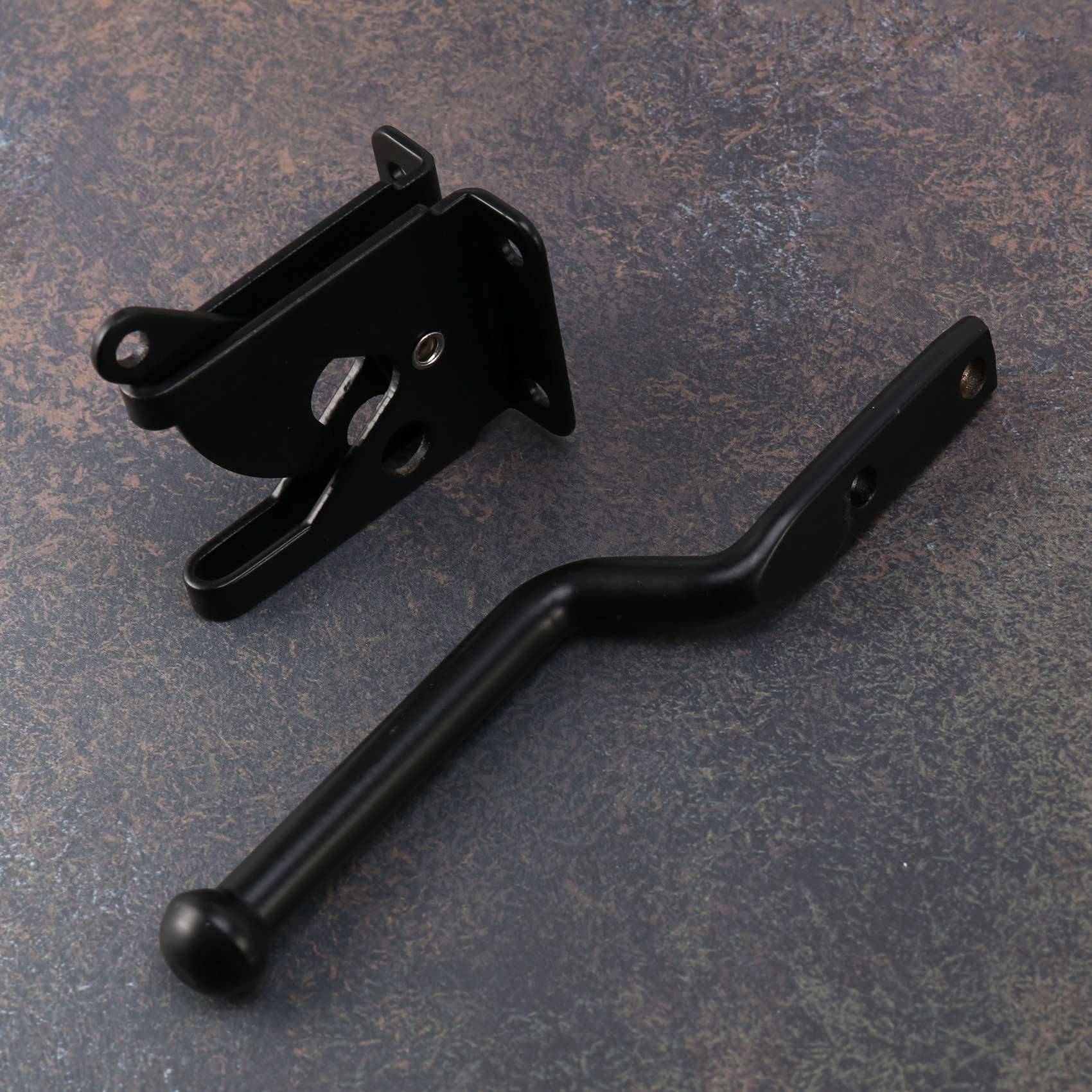 10X Self Locking Gate Latch Automatic Gravity Lever Fence Gate Lock for Wood Fence Gate Door Latches Steel Black. 