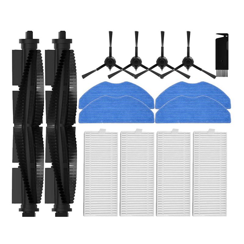 2X for 360 S8/S8 Plus Robot Vacuum Cleaner Replacement Spare Parts Accessories Main Side Brush Hepa Filter Mop Cloth