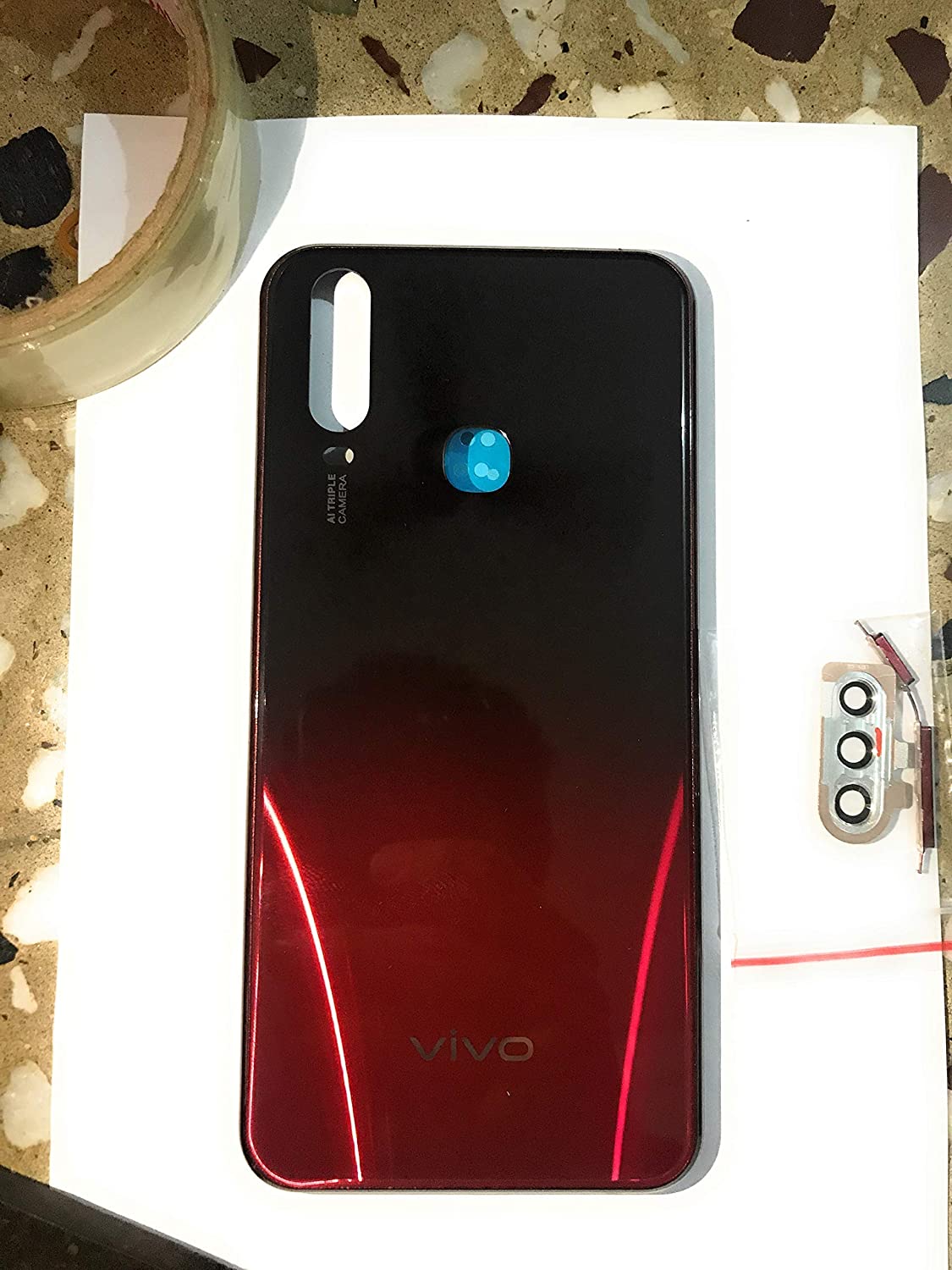 Vivo Y12 - ( Plastic ) Casing / Back Shell / Back Panel / Battery Cover / Back Door / Back Replacement Part With Button. 