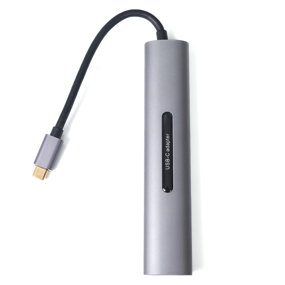 HXSJ 9-in-1 Multifunctional Type-C to HD Hub PD Charge/ HD(4K@30Hz)/ VGA(1080P)/ USB3.0/ SD TF Card Reader/ 3.5mm Audio. 