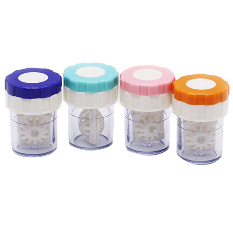 4 PCS Annual Contact Lens Cleaner Washer Cleaning Lenses Case