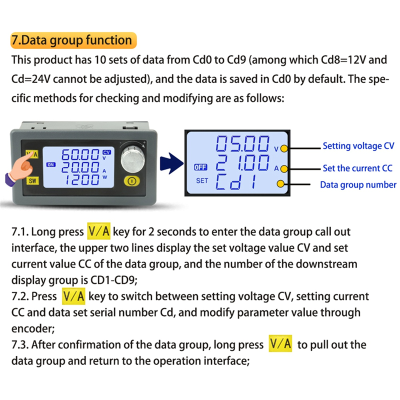 XY6020L CNC Adjustable Direct Current Stabilized Voltage , A. 