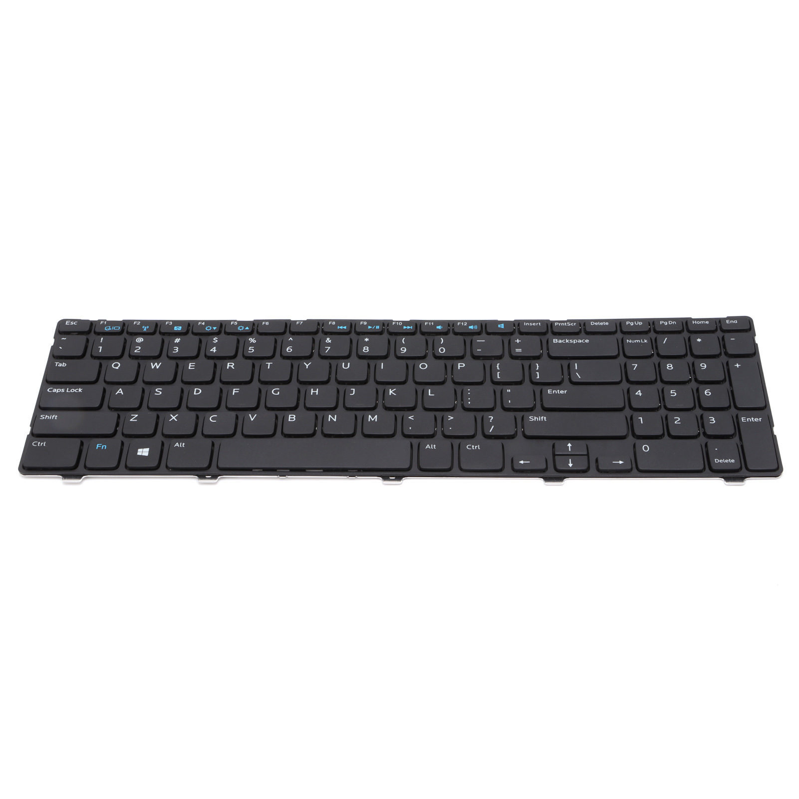 Replacement Keyboard Durable Convenient Replace Keyboard for DELL 15R‑5521/3521/2521/3537/5528/2528/5537/5535Black