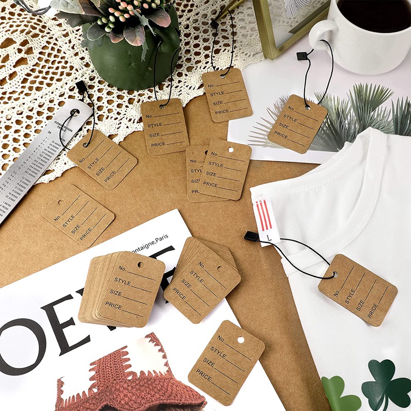 1000 Pieces Price Tags and Hang Tag String, for Clothing Marking. 