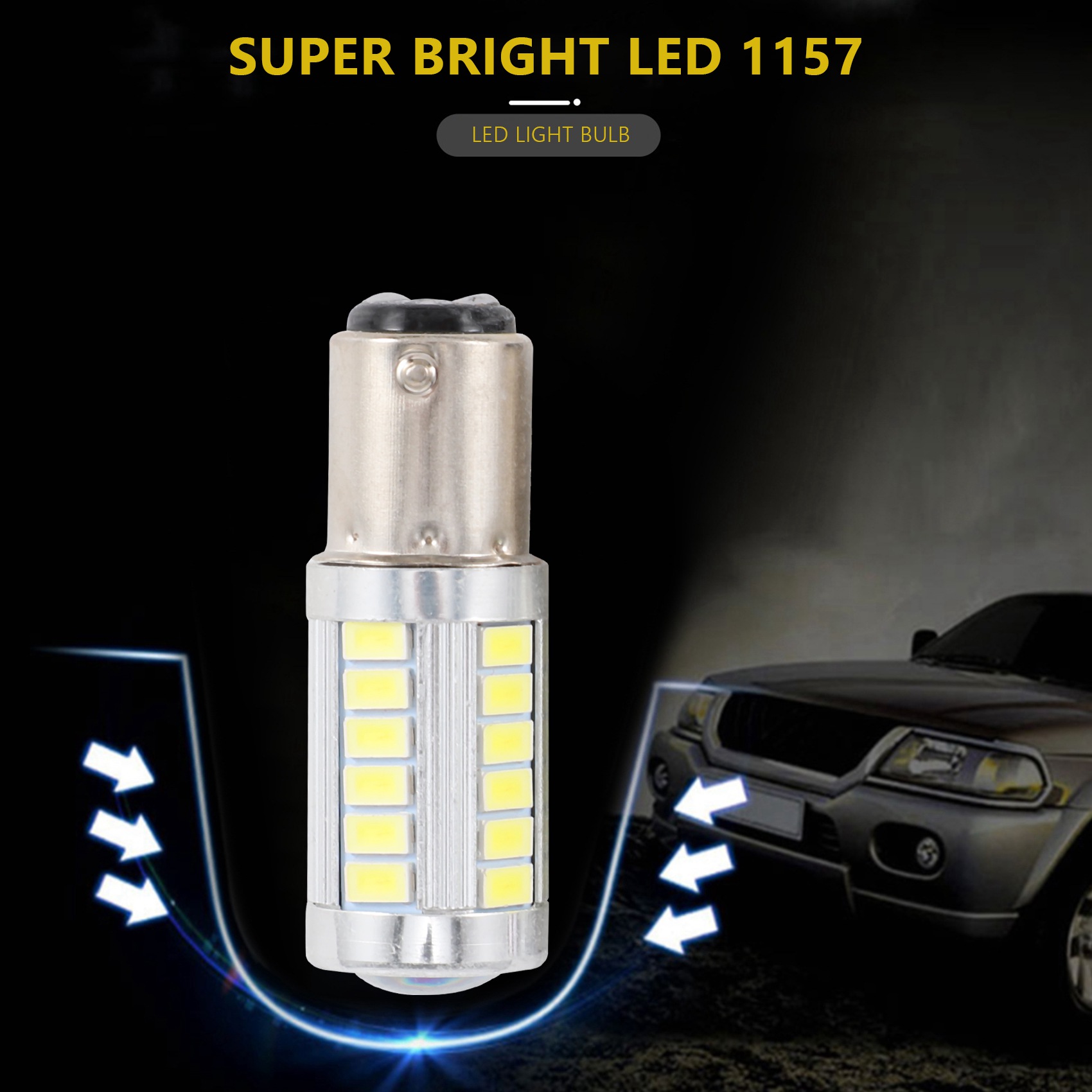 Super Bright Led 1157 Led Light Bulb P21/5W BAY15D Led Bulbs With 33SMD 5730 Chipsets For Brake, Turn, Parking, Reverse And Back Up Lights, Xenon White (Set Of 2). 