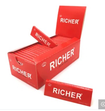 Premium Cigarette Rolling Papers with Tips (single, 1-1 4, kingslim size) FULL BO XN PAPER. 