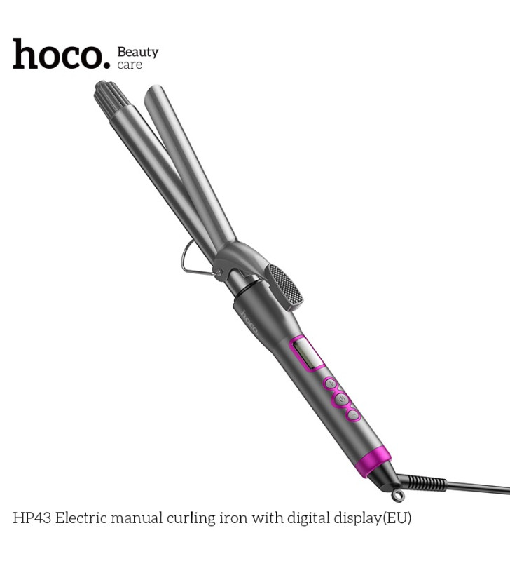 Hoco HP43 Electric Manual Curling Iron with Digital Display. 