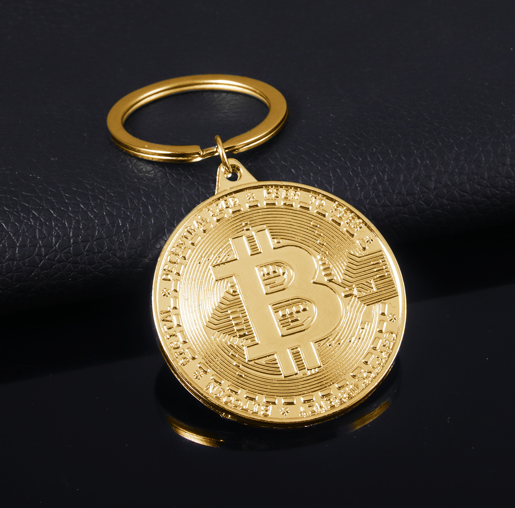 Hot Bitcoin Coin Keychains High Quality Music Band Badge Metal Keyring Men  Women Commemorative Collectors Gift 3 Colors | Daraz.com.bd