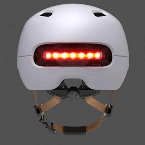 Xiaomi Smart4u SH50 Bicycle Smart Flash Helmet Automatic Light Perception Warning Light Long Battery Life IPX4 Waterproof Size L - White