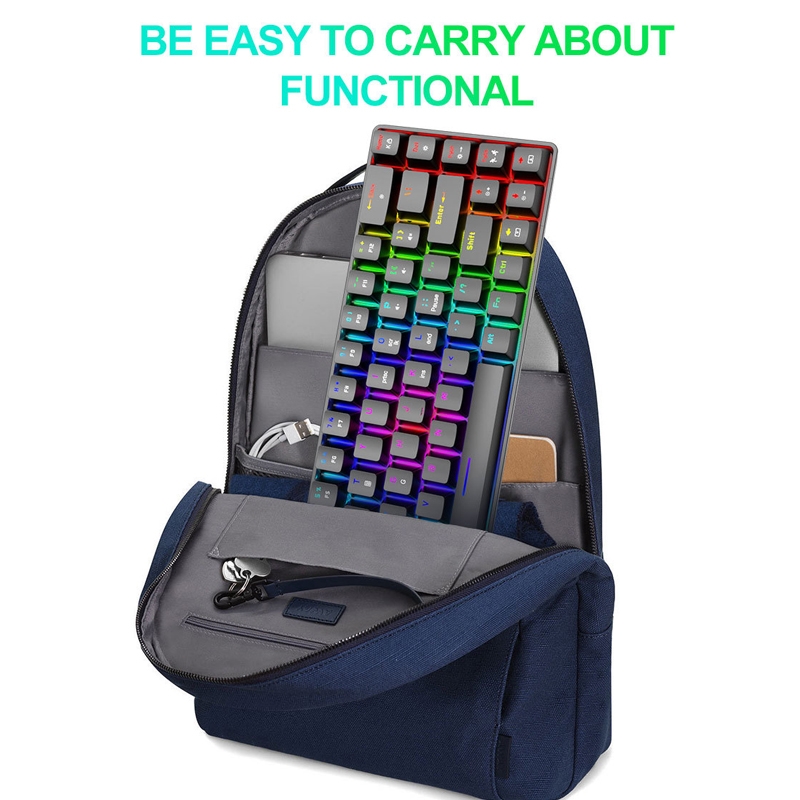 ZIYOU LANG T8 68 Keys RGB Luminous Gaming Mechanical Keyboard, Cable Length:1.6m. 
