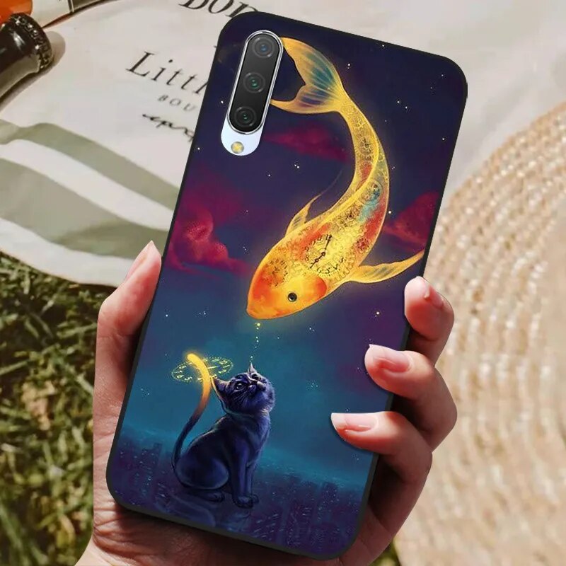 Silicone Cover For Xiaomi Mi A3 Case Full Protection Soft TPU Phone Back Cover Cases For Xiomi MI A3 MiA3 bumper Coque Cat Wolf. 