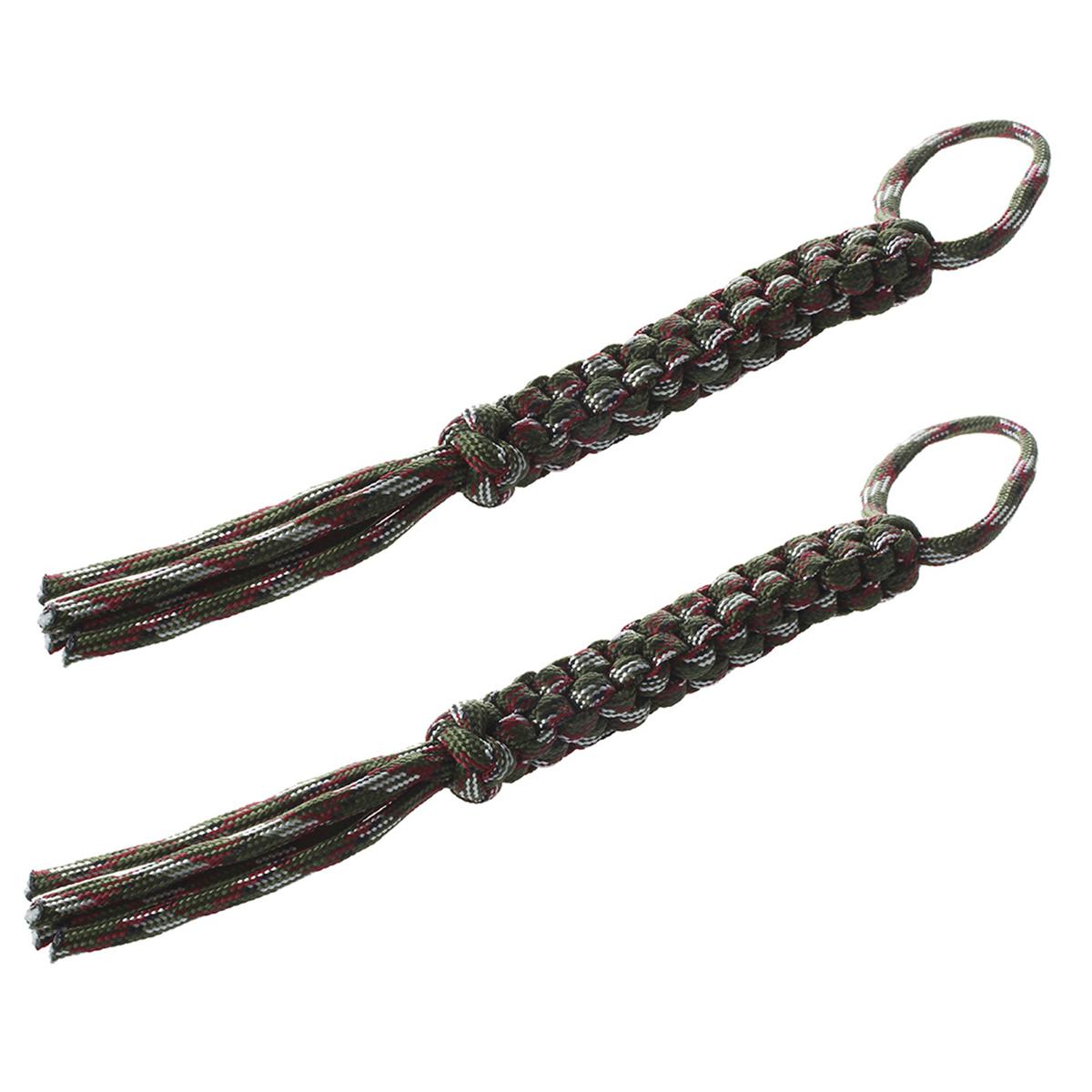 2X Woodland Digital Camo Paracord Square Weave Lanyard