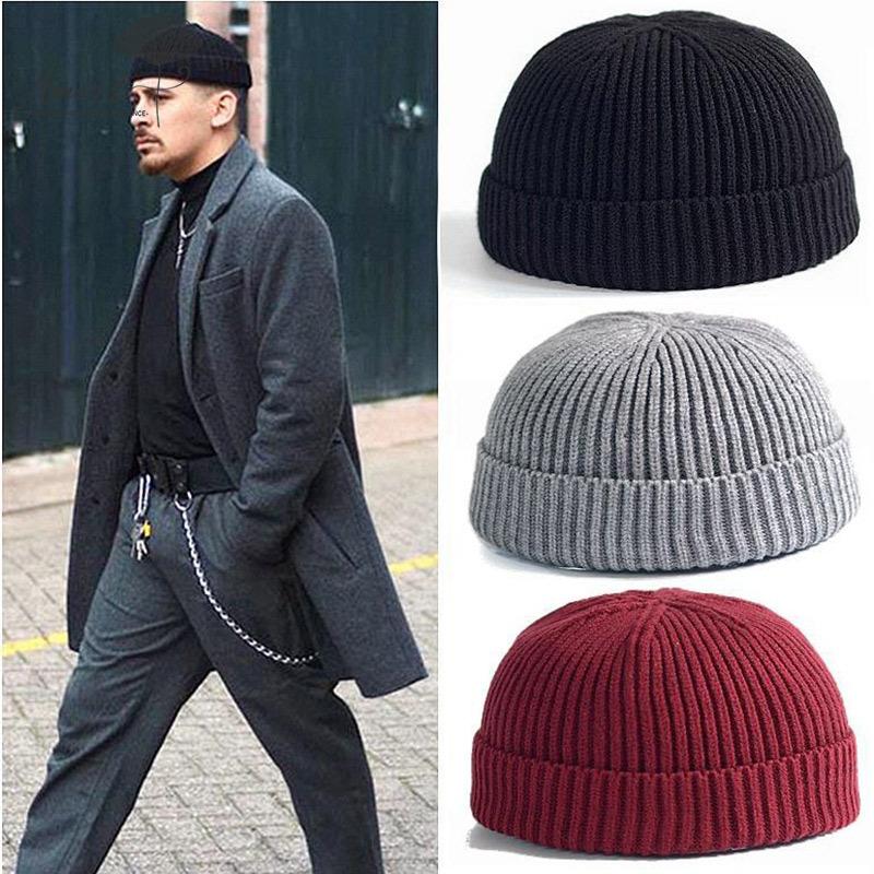 Fashion Men Knitted Hat Beanie Skullcap 
