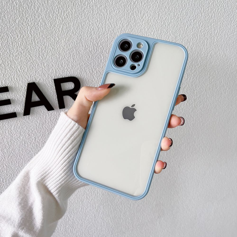 Ultra thin Soft Frame Silicone Transparent Case on For iPhone 11 12 13 Pro Max XR XSMAX Clear Back Cover Camera Protection Cases. 
