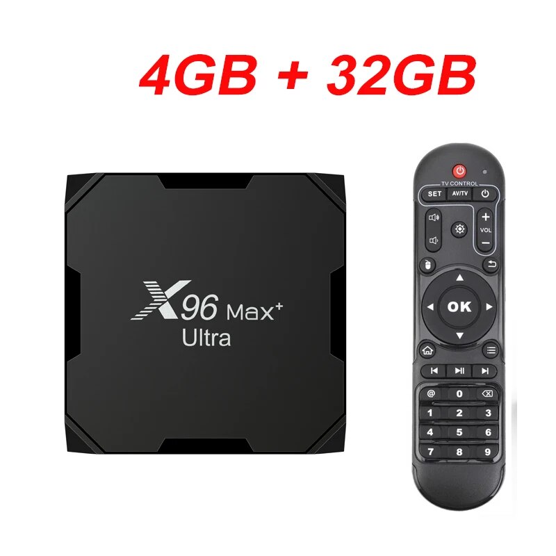X96 Max Plus Ultra Smart TV Box Android 11 Amlogic S905X4 4G 32G/64G BT 2.4G/5G Dual Wifi Support AV1 8K 4K Media Player. 