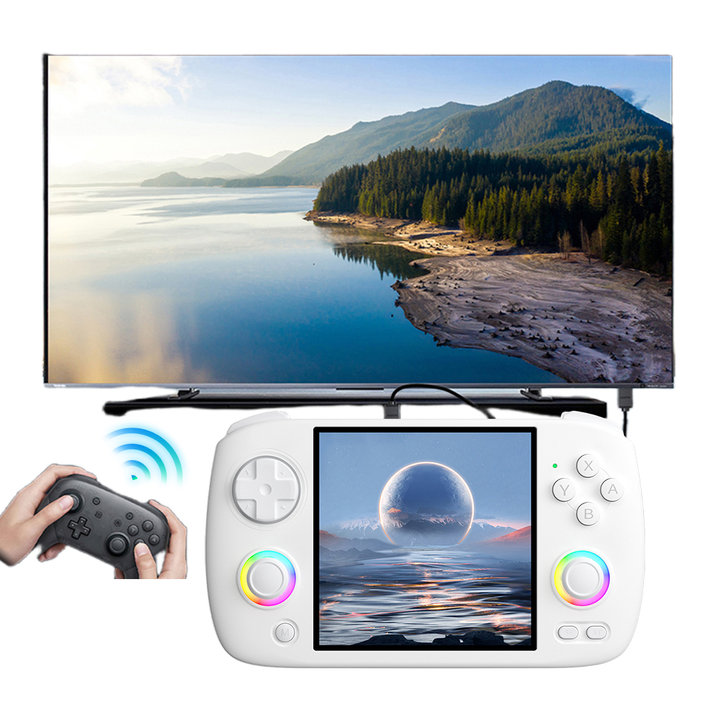 RG CubeXX Handheld Game Console WIFI BT HD-Connection 3.95inch IPS Video -Option -Grey-32G No Game-Option -Grey-32G No Game. 