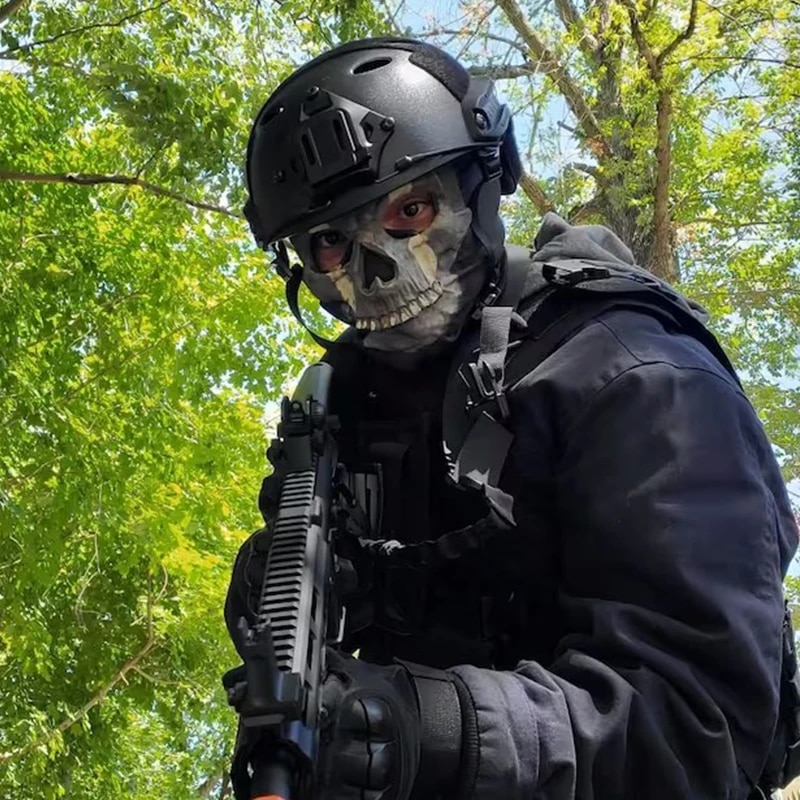 MWII Ghost Mask 2022 COD Cosplay Airsoft Tactical Skull Full Mask. 