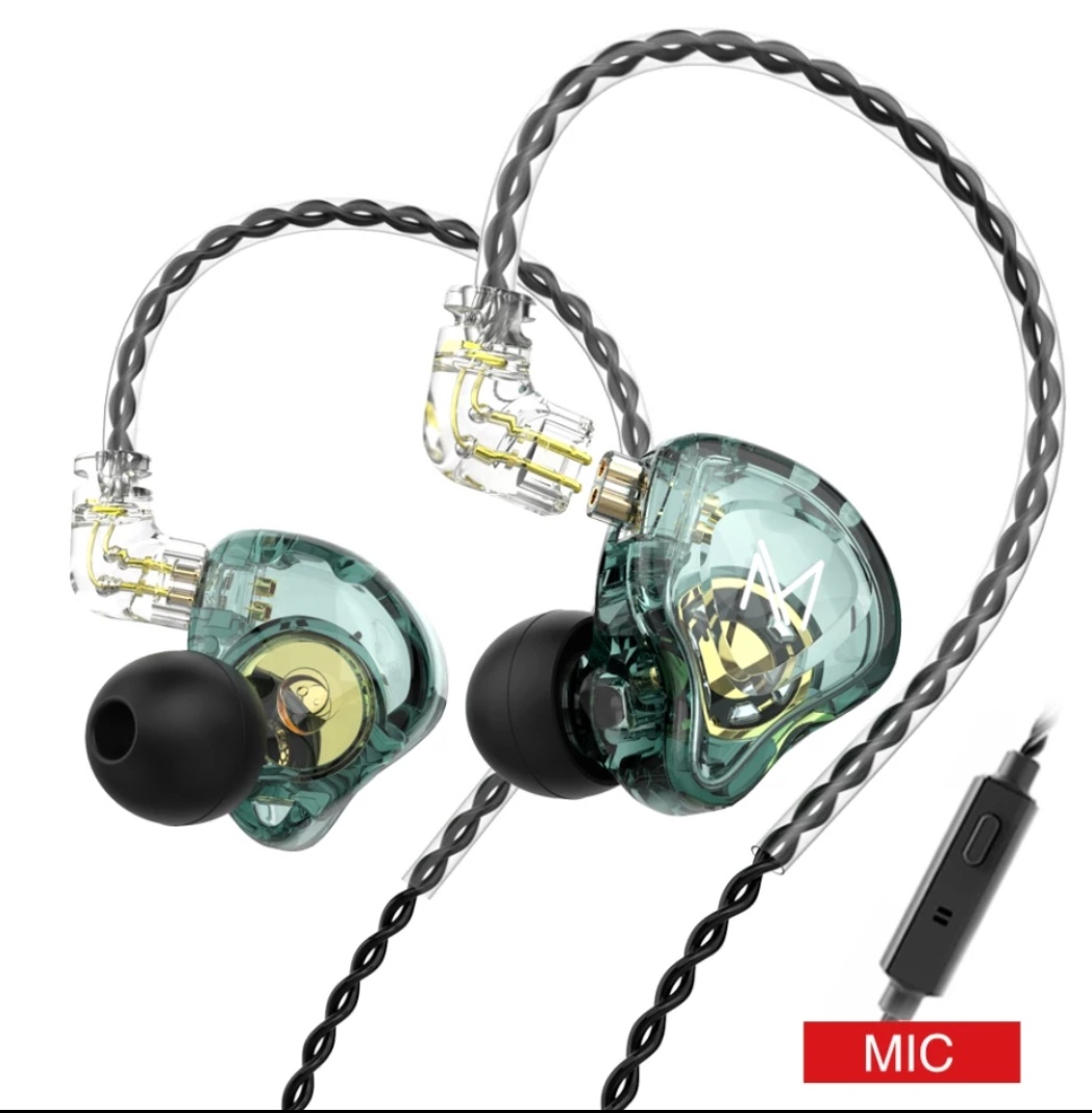 TRN MT1 HIFI 1DD Dynamic Metal in Ear Earphone Monitors (IEMs) with Mic. 