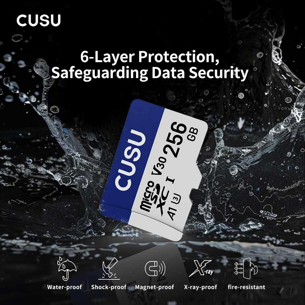 Cusu SD Card 128gb 256gb Memory Card 64gb 512gb High Speed U3 4K C10 V30 SDXC UHS-I Video Cards for Phone Camera. 