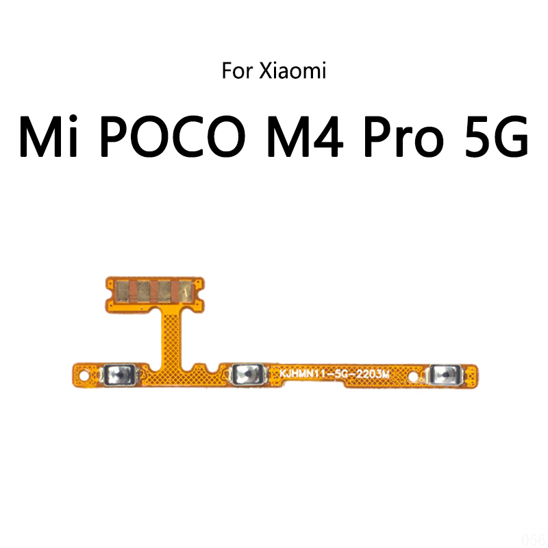 Power Button Switch Volume Mute Button On / Off Flex Cable For Xiaomi Mi POCO C3 C40 M4 Pro 5G 4G M5 M5S Pocophone. 