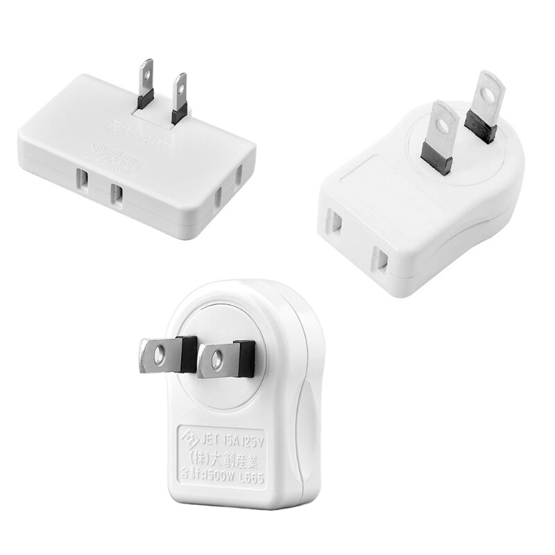 wer Extension Adapter 2-Prong 2 Outlets 90 Degree Angled Plug Adapter and wer Inverter. 