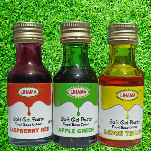 Lihama Organic Soft Gel Food Color Combo Apple Green = 36ml. 