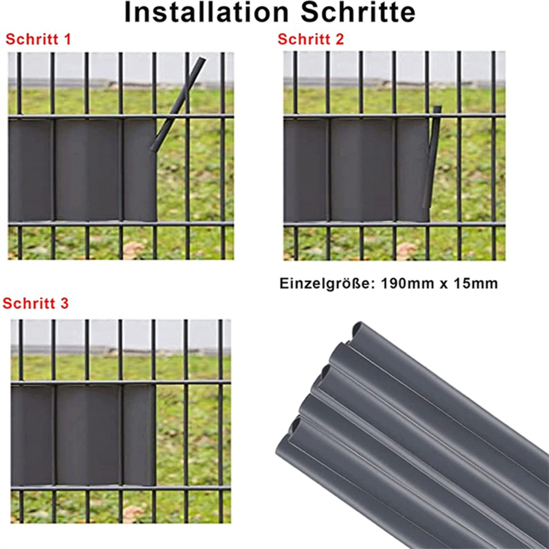 PVC Mounting Clips(Pack of 30), for Privacy Screen Strips Clamp Rail ...