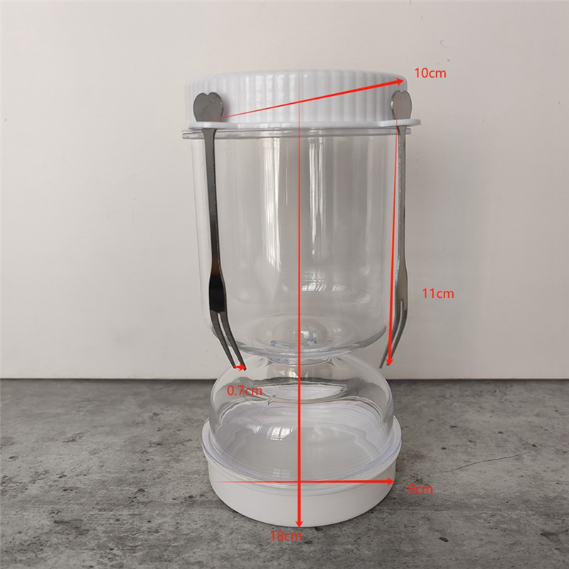 FORIDE Reusable Wet and Dry Separation Pickled Jar with Fork - Multipurpose Round Flip Top Jar for Daily Use. 