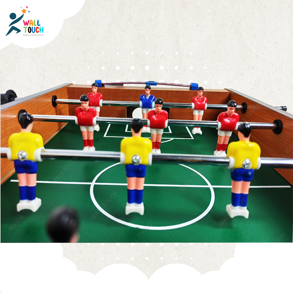 TABLETOP FOOSBALL TABLE- Portable Mini Table Football / Soccer Game Set with Two Balls and Score Keeper for Adults and Kids. 