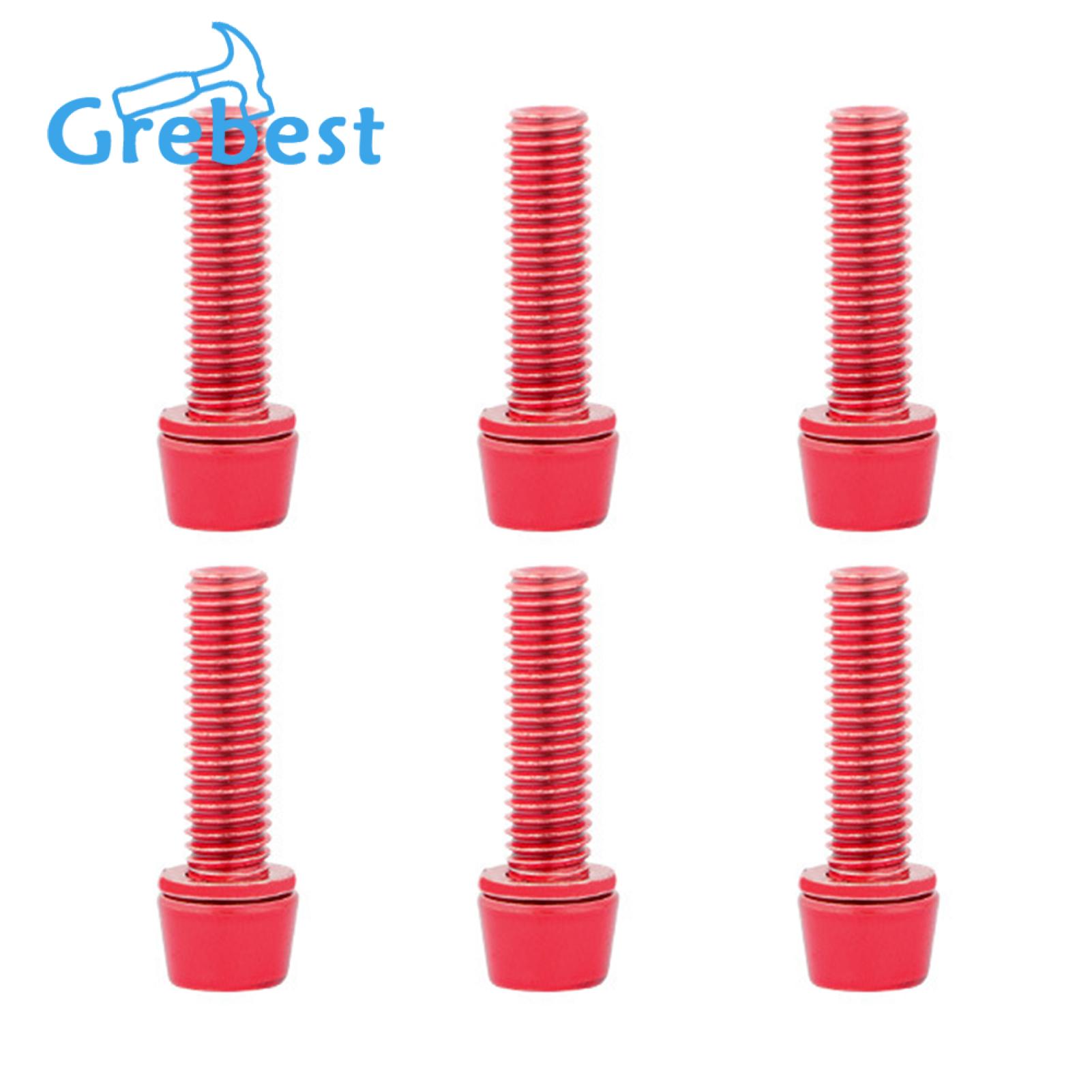 Road Bicycle Stem Screw Colorful Stainless Steel Bike Stem Bolts Set for Bmx Mtb Road Mountain Bicycles avy Duty Metal Screws for Cycling cessories 6pcs Stainless Steel Bicycle Stem Bolt. 