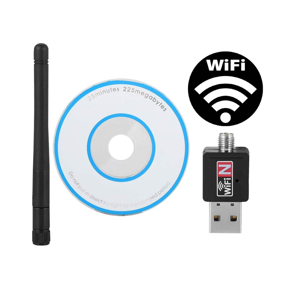 Network Adapter USB2.0 Wifi Receiver, Realtek 2.4 GHz 300Mbps Wireless Network WiFi Card Adapter for Windows 2000 / XP/Vista / 7/8 / 10 / Linux, Support 802.11b/g/n. 