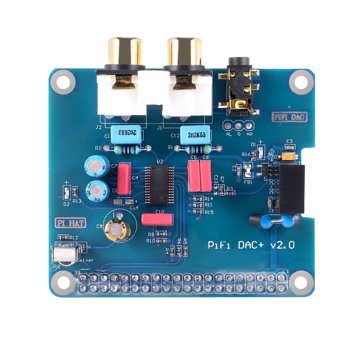 PIFI Digi DAC+ HIFI DAC Audio Sound Card I2S interface for Raspberry pi 3 2 Model B B+ Digital Audio Card Pinboard V2.0 Board SC08