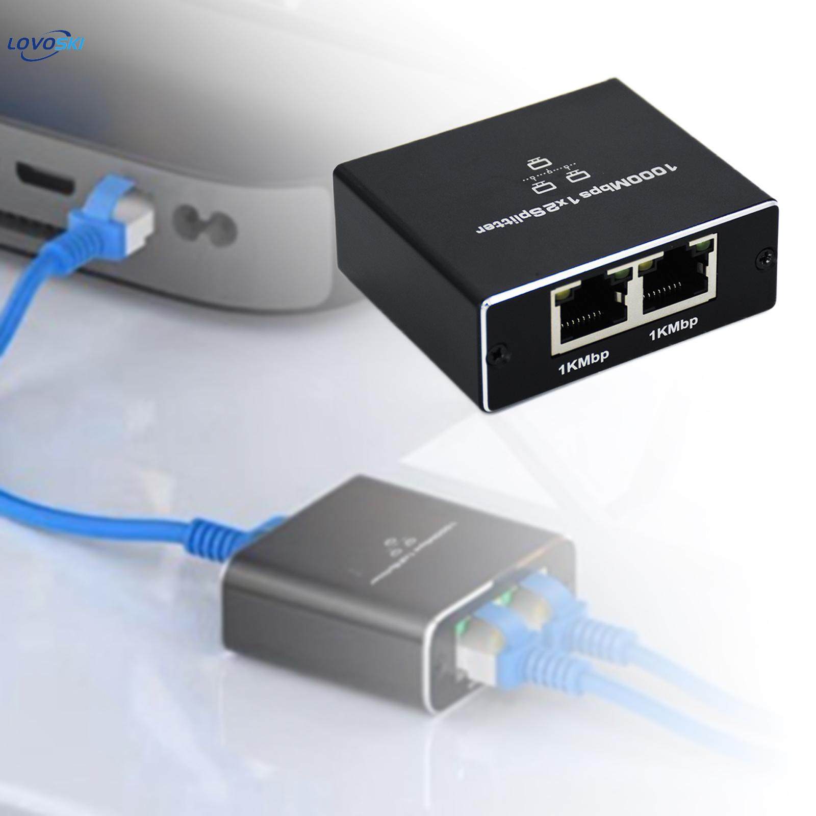 Gigabit Network Splitter Plug and Play Ethernet Splitter 1 to Speed Traffic Optimization. 