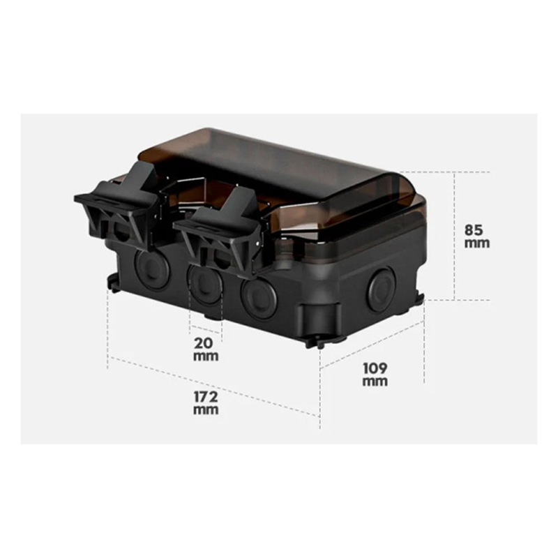 IP66 Waterproof Socket 220V Black Wall Plug Power with Built-in Switch Electrical EU Home Appliance(A) Easy Install Easy to Use. 