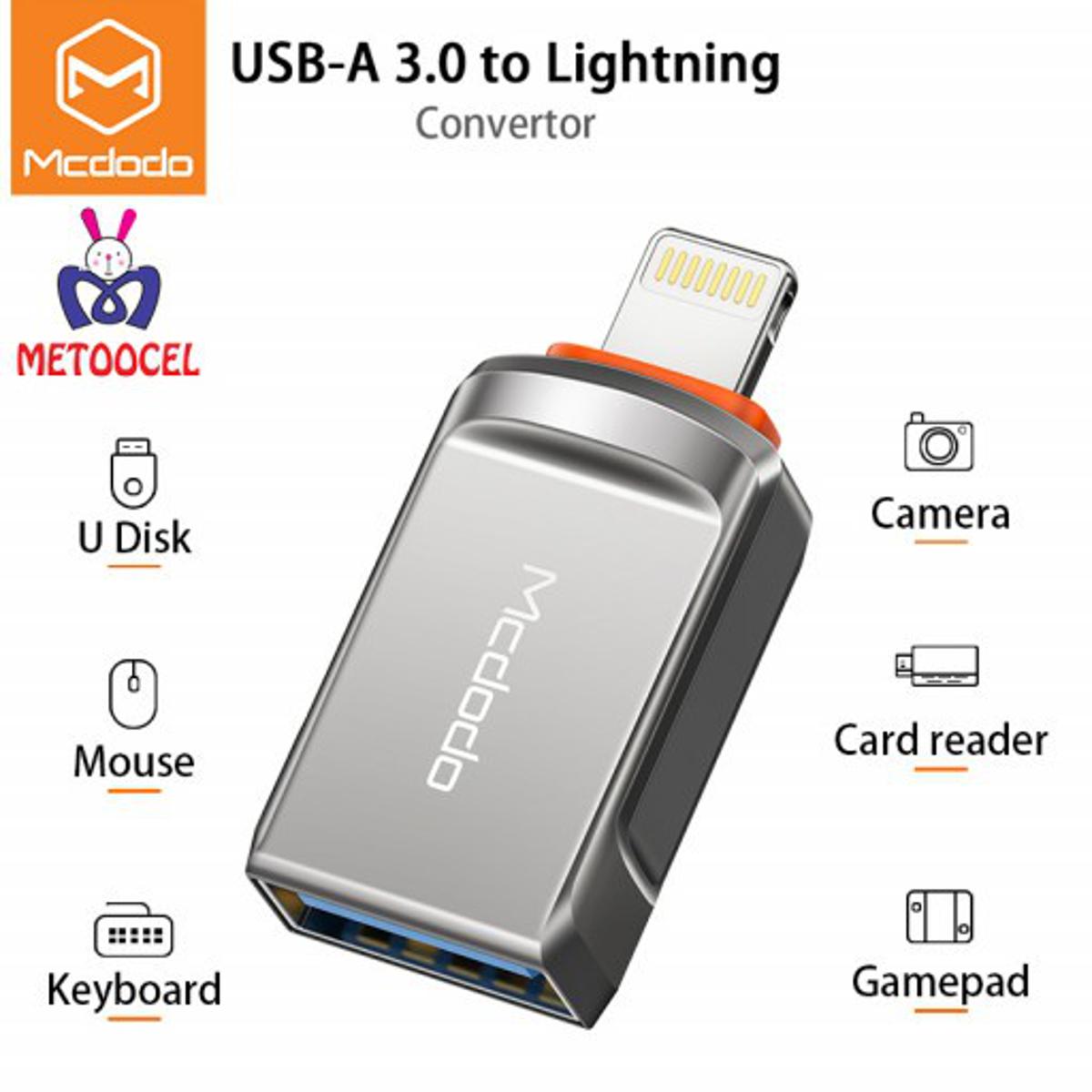 Mcdodo OT-860 OTG USB-A 3.0 To Lightning Adapter Lightning to USB 3.0 Camera Adapter OTG