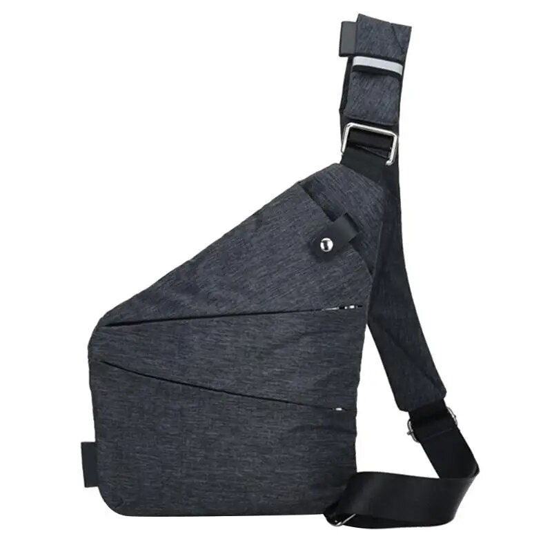 【3C VictoryEagle】Fashion New Simple Men Canvas Bag Bag Crossbody Bag Black Single Anti Theft Shoulder Bag