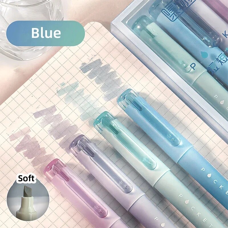 4pcs/Set Pocket Highlighter Pens Mini Color Pen Drawing Pen Key Marker Pen Portable Sized Mild Color Marker Liner for Drawing. 