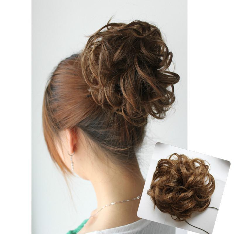 Ladies Big Curly Hair Buns Chignons Synthetic Hair Buy Online At