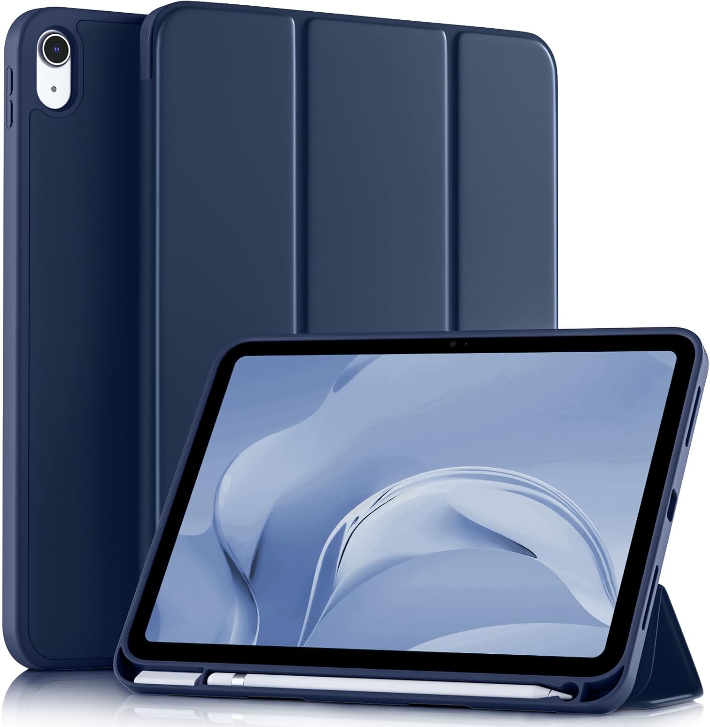Compatible with iPad (A16) 11th Generation Case 11 Inch 2025 New, for iPad 10th Generation Case 10.9 Inch 2022, Trifold Stand Protective Cover with Pencil Holder, Auto Sleep/Wake, Model: A2757 A2777 A3162 A2696 A3355 A3356 A3354. 