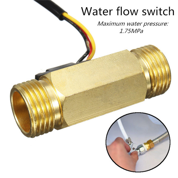 SEN-HZ21WI Four DN15 Appliances 1/2 Copper Water Flow Sensor Output Flow Sensor Switch -. 