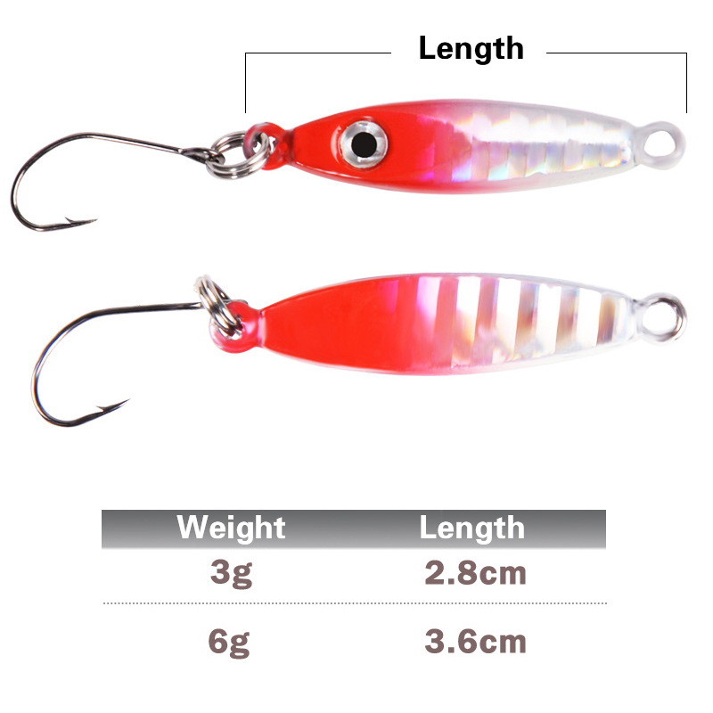 Ma Kou Xiao Tie Ban Single Hook Road Ya Bait White Bar Crossed Mouth Micro Object Sequin Mini Long Range Throwing Fake Bait Demoo. 