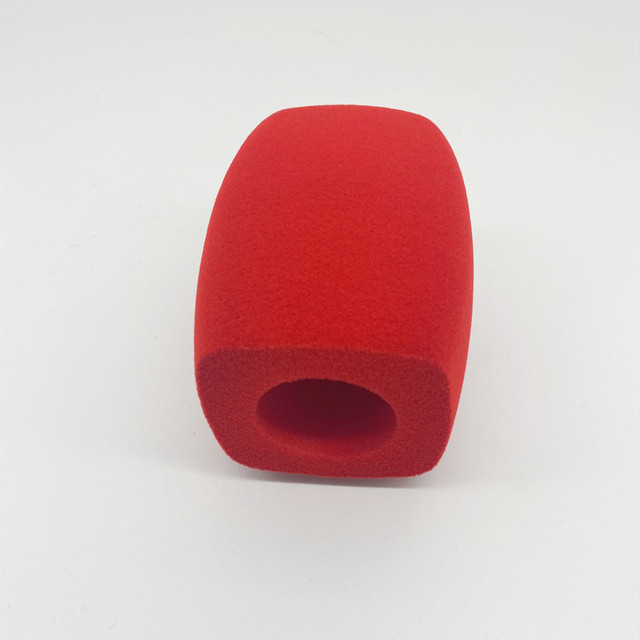Flocking Square Foam Customized Logo Tv Stations Reporters Interview Mic Sponge Windscreen For Handheld Interview Microphones. 