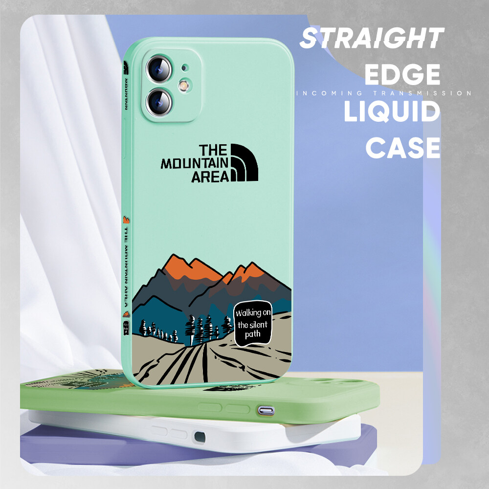 Hontinga Casing Case For infinix Hot 30i Case Simple Moutain Area Case Square Original Liquid Soft Silicone Edge Case Full Cover Camera Protection Cases Back Phone Casing Softcase. 