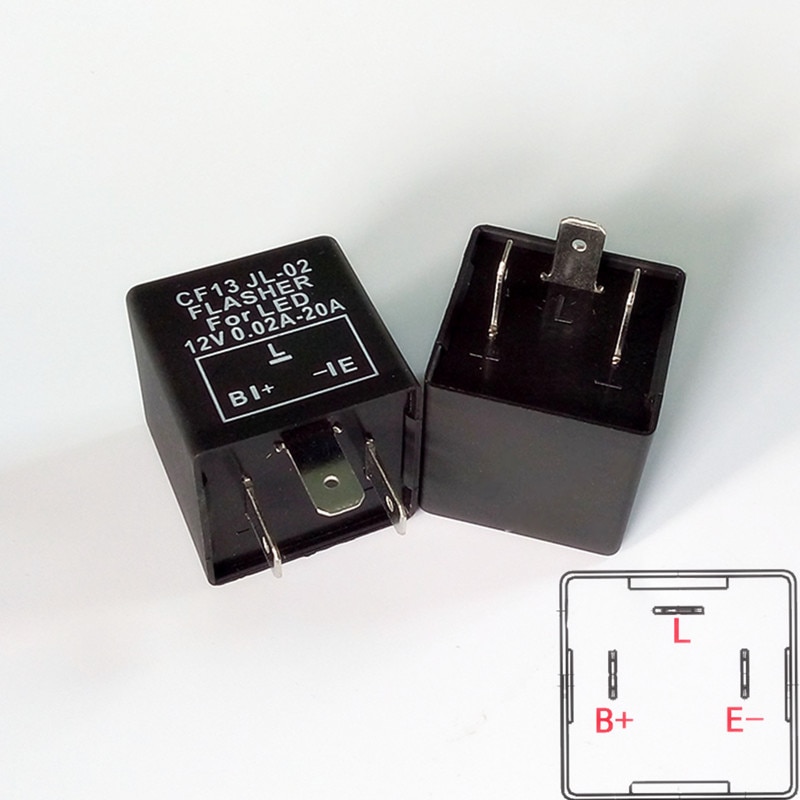 3Pin Car Flasher Relay Fix LED Light Turn Signal Hyper Flash CF13 CF13JL-02 EP34 New Hot Car-Styling Wholesale CF13 YS-02. 