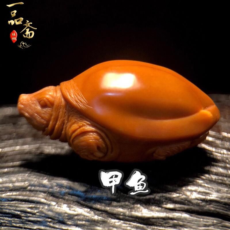Fujia Tianxia Olive Nut Single-Turtle Pendant Carving Stone Carving Bracelet Beads Handheld Artsy Object. 