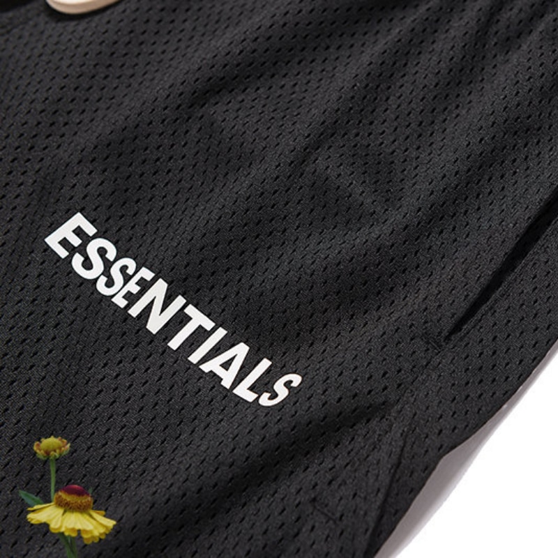 Men LEE FOG Essentials Shorts Summer Loose Casual High Quality Breathable Mesh Fabric ESSENTIALS Short Pants. 