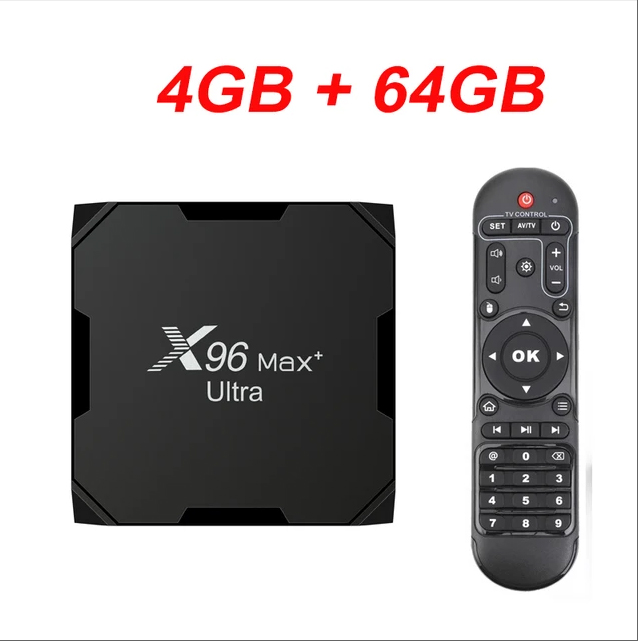 X96Max Plus Ultra TV Box Android 11 Amlogic S905X4 4GB 32GB TVBOX AV1 8K Wifi BT X96 Max Media Player TV Set Top Box. 