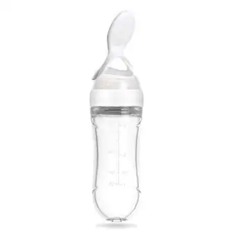 Silicone Baby Food Dispensing Spoon Infant Squeeze Feeder Travel